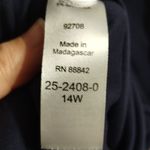 Woman Within  Size 14W Navy Blue Pull On Stretch Lounge Comfort Pants w Pockets Photo 4