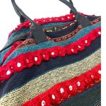 Anthropologie RAJ VINTAGE PATCHWORK BAG Fringe Boho Purse Tote Large Shoulder Photo 2