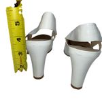 Enzo Angiolini  White Leather Pointed Toe Slingback Heels New Womens 6M Retro Y2K Photo 2