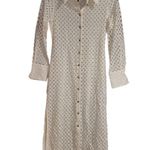 ZARA  small fitted open work embroidered long sleeve dress Photo 1