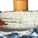 Abercrombie & Fitch Blue and White Floral Puff Sleeve Crop Top Sz XL Photo 4