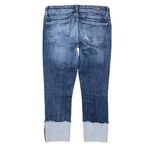 Kut From The Kloth  Cameron Straight Leg Cuffed Distressed Jeans Women’s Size 4 Photo 2