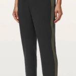 Lululemon On The Fly Pant Woven *Track Stripe Black / Dark Olive 27”Size 4 Photo 2