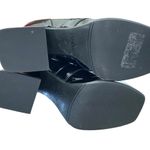 Casta Josh Patent Leather Black Heeled Loafer Gray Silver Buckle size 7 37 90s Photo 8