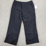 Mossimo Supply Co Mossimo Womens Capri Pants 6 Black Cuffed Straight Leg Flat Front Stretch NEW Photo 0