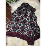 Black Rivet red/black/gold sleeveless open vest sz small Red Photo 3