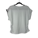 Madewell NEW Side-Cinch Muscle Tee Women XL White Black Trim Casual Minimalist Photo 3