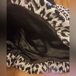 AQUA Strapless Cheetah Black Cocktail Dress Size Large Gold zipper lined Bubble
hem Photo 6