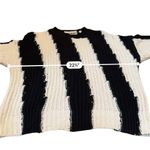 Joie  Chadsey‎ Striped Pullover Sweater Black White Chunky Knit Women’s Sz M Photo 10