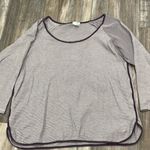 Lake Pima Long Sleeve Stripe Pajama Shirt Purple Size XL Photo 1