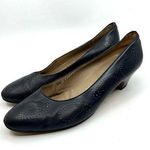 Salvatore Ferragamo Ferragamo Perforated Paisley Blue Leather Women's 8.5 US Photo 0