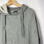 Mono B Gray Floral Lace Relaxed Fit Hoodie Sweatshirt S/M Size M Photo 4
