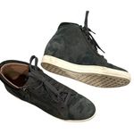 Linea Paolo Gaines Hidden wedge Camo Green Suede laceup zippered sneakers 6 Photo 0