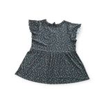 Torrid  Womens Gray Ditsy Floral Deep V-neck Babydoll Top Photo 3