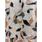 Rachel Zoe Women's Size XL Linen Abstract Leaf Cap Sleeve Faux Button Back Top Photo 1