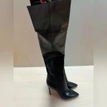 Schutz  Mikki The Knee High Leather Boot Zip Black Size 5B Photo 3