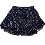 MISA Los Angeles tiered Willa Skirt Dainty Rosette Floral Black Photo 2