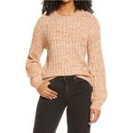 BLANK NYC  Heather Ribbed Knit Crewneck Sweater Size Medium NWT Photo 1