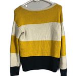 C&C California  Yellow/White/Navy Striped Wool Blend Sweater Size XS Photo 1