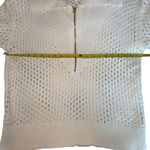 Varley Nali Half Zip Cream Cotton Open Knit Half Zip Short Sleeve Sweater Med Photo 7