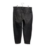 Old Navy  Jeans Womens 8 Black High-Rise Slouchy Taper Distressed Raw Hem Photo 1