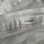 frame denim  Le Cutoff Cuffed White Distressed Denim Shorts Women Size 26 Photo 5
