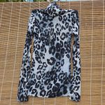 Reformation  Leopard Black White Long Sleeve Mesh Top XS Photo 1