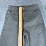 Judy Blue  Wide Leg Crop Pants Women Jeans 11/30 Green Garment Dyed Stretch Raw Photo 8