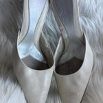 Nine West  Winter White Pointed Toe Kitten Heel Mules Photo 0