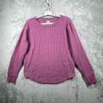 Gap  Shirt Waffle Knit Long Sleeve Top Small Crop Thermal Casual Everyday Purple Photo 1