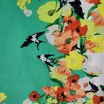 Adiva Sea Green Floral Round Neck Blouse Size Medium Photo 2