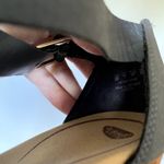 Dr Scholls shoes blue leather strappy heeled sandals women's size 8 casual Photo 3