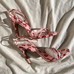 ZARA  Pink & Red “Kisses” Open Toe Strappy Heel Sandals EU 38 US 7.5 Photo 2