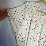 Summersalt  White Pink Blue Polkadot Short Sleeve Smocked Ruffle Neck Dress 2XL Photo 4
