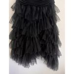 BCBGMAXAZRIA  Y2K Ruffle Tulle Strapless Dress Fairy Grunge Whimsigoth Tiered XS Photo 2
