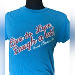 "Live to Laugh a Lot" Graphic Tee – 100% Cotton Blue Size M Photo 2