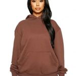 Naked Wardrobe Chocolate Hoodie Sweatshirt with Kangaroo Pocket Size 1X Photo 0