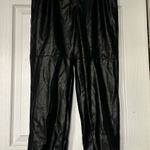 Paper bag pleather pants Black Size M Photo 0
