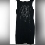 St. John  black sequin mesh knit cocktail dress glam classic  beautiful cocktail Photo 3
