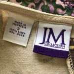 JM Collection Vintage Maxi Dress Size S Tropical Tiki Hawaiian Resort Beige Floral Photo 2