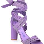 Gianni Bini Ankle Wrap Heels in Purple Photo 0