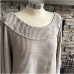 BKE  Beige Ribbed Knit Top Photo 2