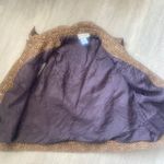 Coldwater Creek  Vintage Leopard Print  Cotton Denim Button Vest Size 16 Photo 3