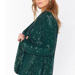 Show Me Your Mumu  Dance Blazer Emerald Sequins S NWT Photo 2