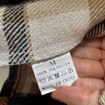 Source Unknown Cozy Plaid Button up Oversized Jacket Shacket lightweight medium Photo 3