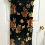 Vintage Velvet Floral Maxi Dress Dark Romantic Whimsygoth 9/10 Black Photo 0
