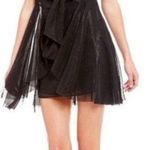 Free People  strapless tie front mesh layered short dress Size 2 ‘Good for You’ Photo 0
