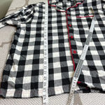 Hanna Andersson Flannel Buffalo Plaid long sleeve button down Pajama Top Black Size M Photo 3