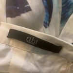 Tibi cream and blue Oki Origami midi skirt Photo 4