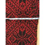 Vintage Red Black Geometric Pattern Wool Blend Sweater Medium Crew Neck Made USA Photo 4